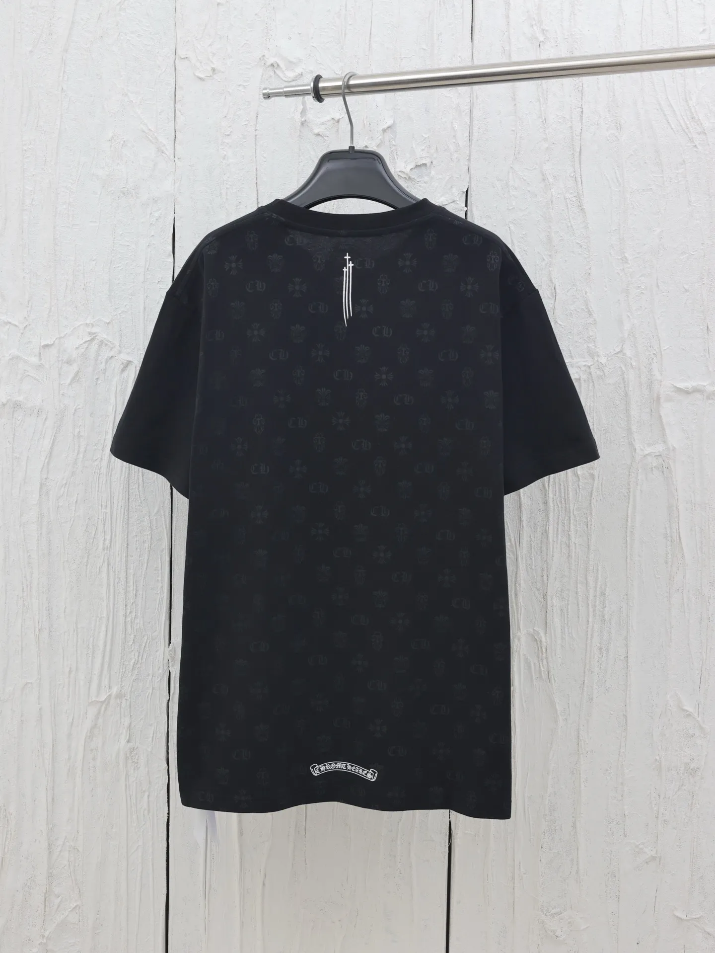 🅿️280 Come heart*/Cro Heart 25Ss short-sleeved T-shirt with full back printing. The fabric is made of 26-woven 200g cotton. The printing uses special imported slurry. Customized supporting accessories. Size: S/M/L